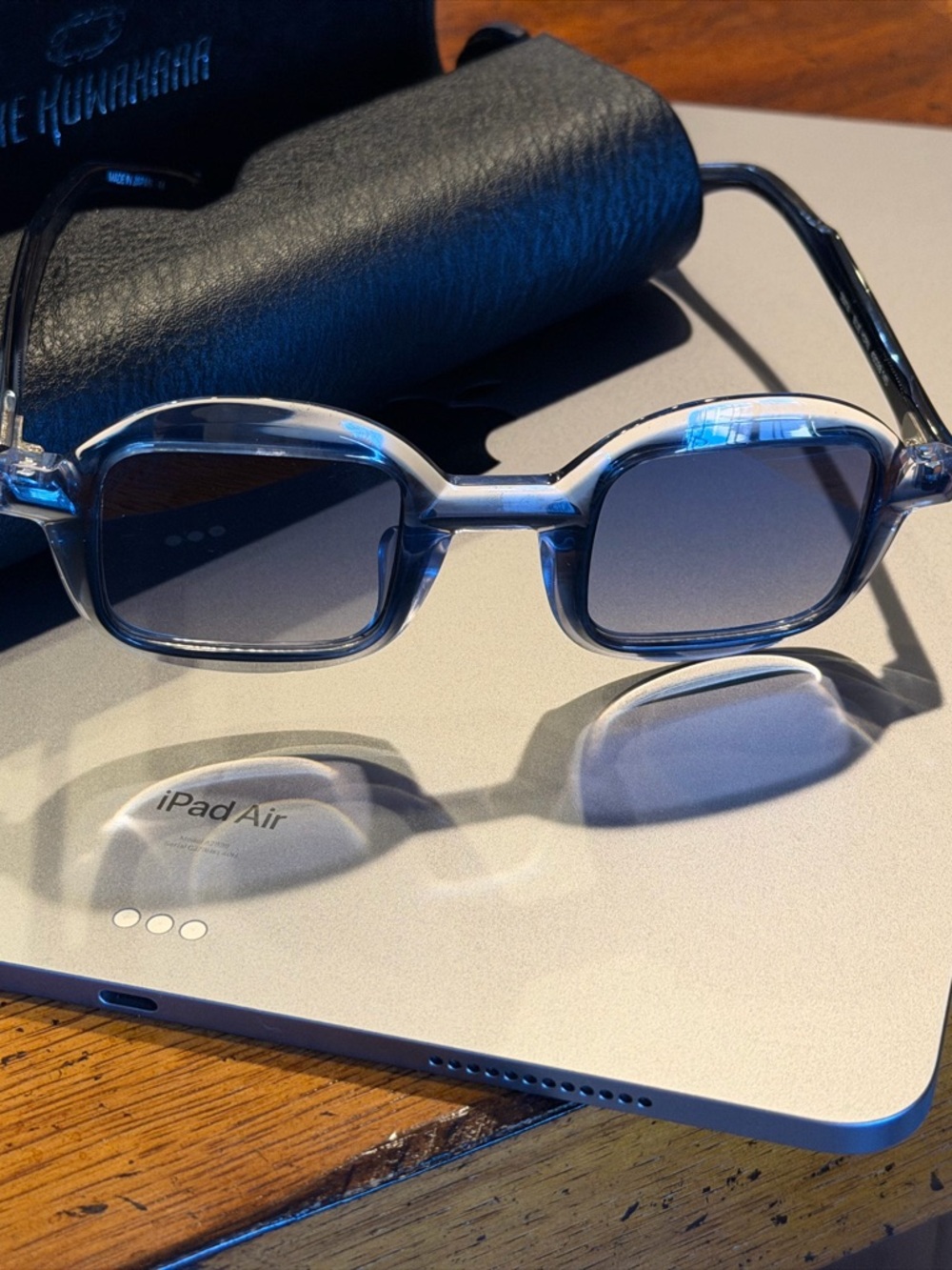 BLAKE HUWAHAAA (Unisex) Sunglasses - Gradient Blue Lenses